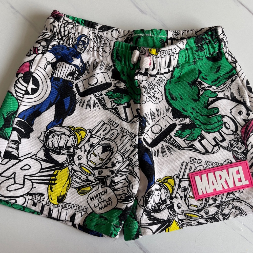 Marvel Comic Print Shorts